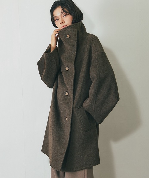 【美品】smoothday チェスターコート SALE】SUPER140Sウールプライムオーバーカットオフステッチセミダブル