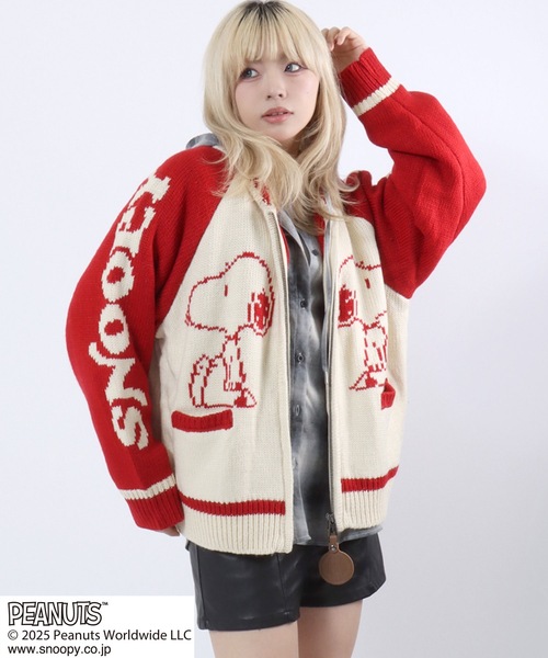 PEANUTS カーディガン PEANUTS SNOOPY（ピーナッツ スヌーピー