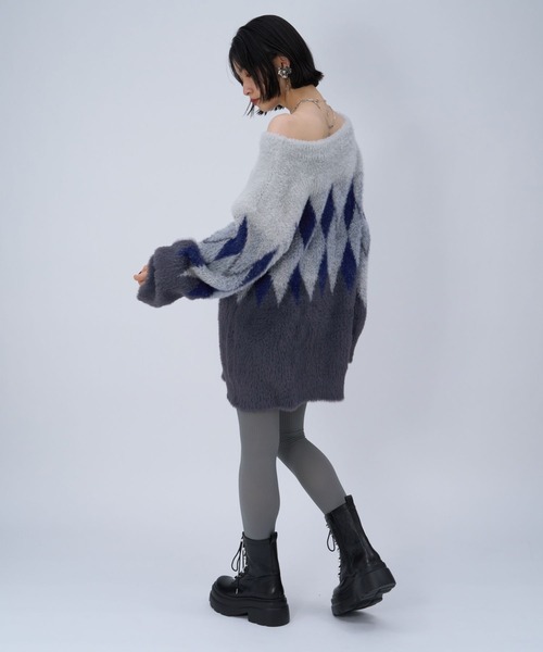 HARE（ハレ） チュニック アーガイルニットミニワンピース(HARE