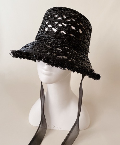 「ORIENT MILLINERY」 ストローハット FREE ナチュラル レディースの画像
