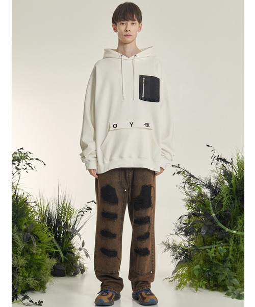 「OY」 プルオーバーパーカー L ブラック メンズ_画像6