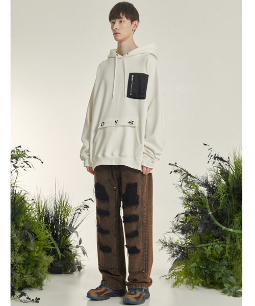 「OY」 プルオーバーパーカー L ブラック メンズ_画像7