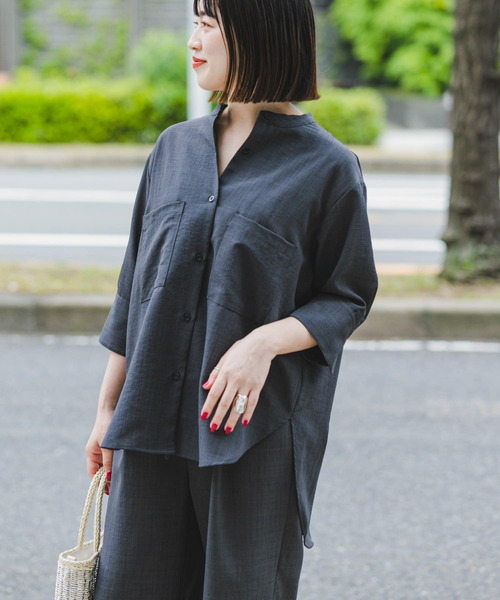 「ITEMS URBANRESEARCH」 半袖ブラウス FREE モカ レディース_画像2