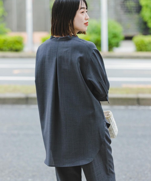 「ITEMS URBANRESEARCH」 半袖ブラウス FREE モカ レディース_画像3
