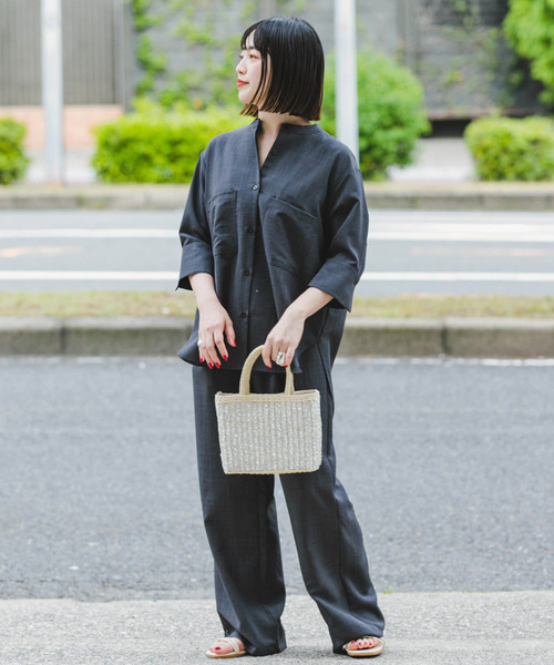 「ITEMS URBANRESEARCH」 半袖ブラウス FREE モカ レディース_画像4