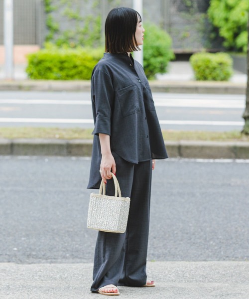 「ITEMS URBANRESEARCH」 半袖ブラウス FREE モカ レディース_画像5