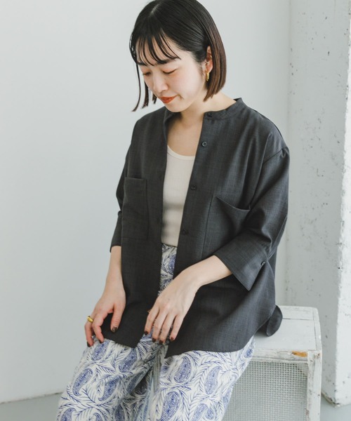 「ITEMS URBANRESEARCH」 半袖ブラウス FREE モカ レディース_画像8