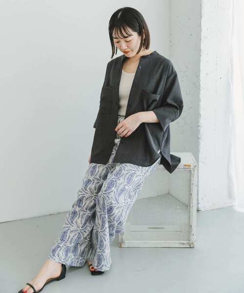 「ITEMS URBANRESEARCH」 半袖ブラウス FREE モカ レディース_画像9