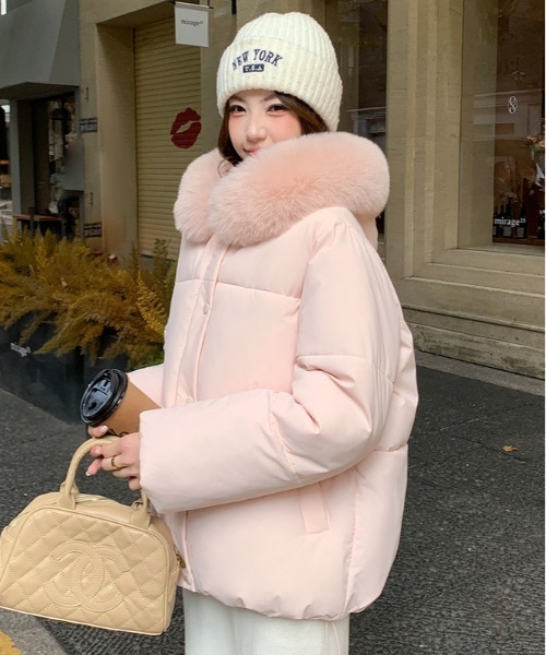 ＆soiree（アンドソワレ） ダウンコート ダウンジャケット ファー付き