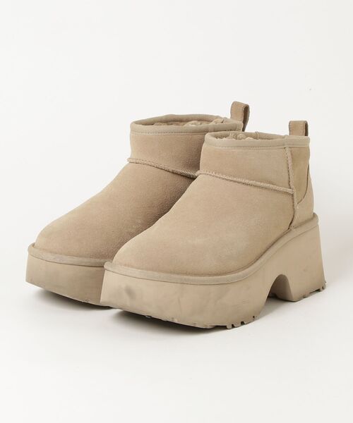 美品　ugg ブーツ　厚底　ベージュ　サイズ24 楽天市場】UGG アグ クラシック ウルトラミニ プラットフォーム 厚底