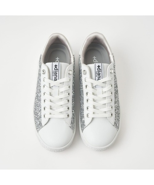 「+diana」 ローカットスニーカー 25.0cm シルバー レディース_画像3