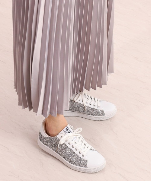 「+diana」 ローカットスニーカー 25.0cm シルバー レディース_画像8