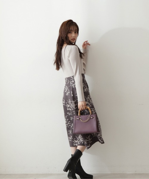 「PROPORTION BODY DRESSING」 ニットワンピース SMALL オフホワイト レディース_画像2