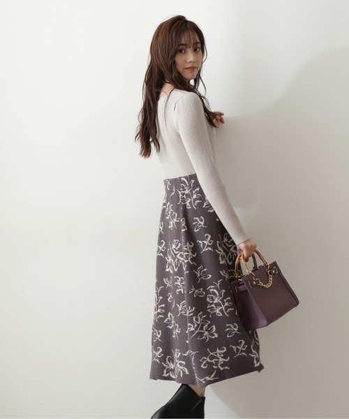 「PROPORTION BODY DRESSING」 ニットワンピース SMALL オフホワイト レディース_画像3