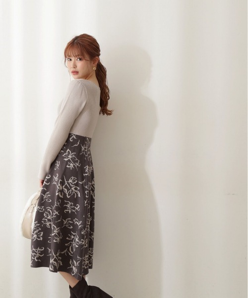 「PROPORTION BODY DRESSING」 ニットワンピース SMALL オフホワイト レディース_画像6