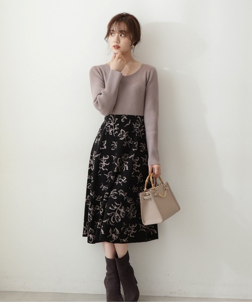「PROPORTION BODY DRESSING」 ニットワンピース SMALL オフホワイト レディース_画像9