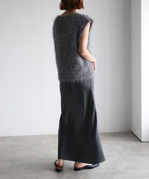 「meilmada」 ロングスカート FREE ベージュ レディース_画像4