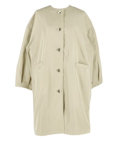 「coca（coca）」 ノーカラーコート L ベージュ レディース_画像6