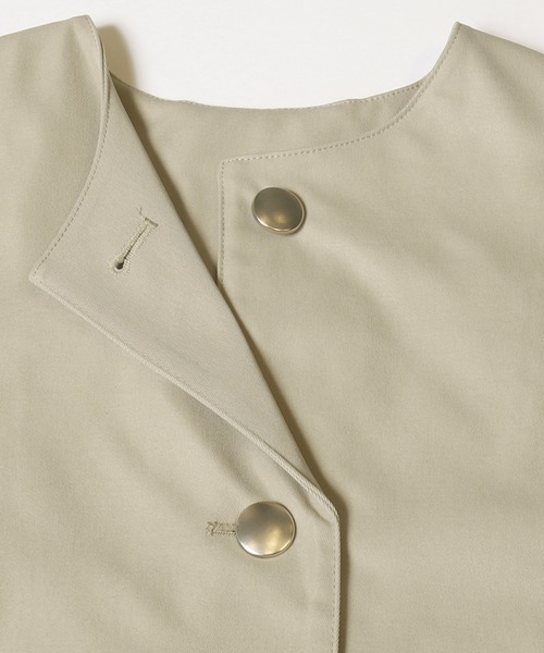 「coca（coca）」 ノーカラーコート L ベージュ レディース_画像8