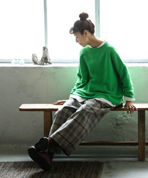 「soulberry」 長袖ニット M ブルー レディース_画像2