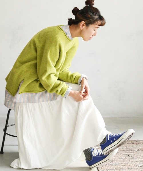 「soulberry」 長袖ニット M ブルー レディース_画像6