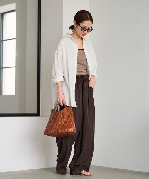 ■新品タグ付/秋FRAMfeWORKフレームワークリヨセル長袖シャツ ベージュ 2026年最新】FRAMeWORK 汚れ・破れ・臭いなど：なし 長袖・七分袖の