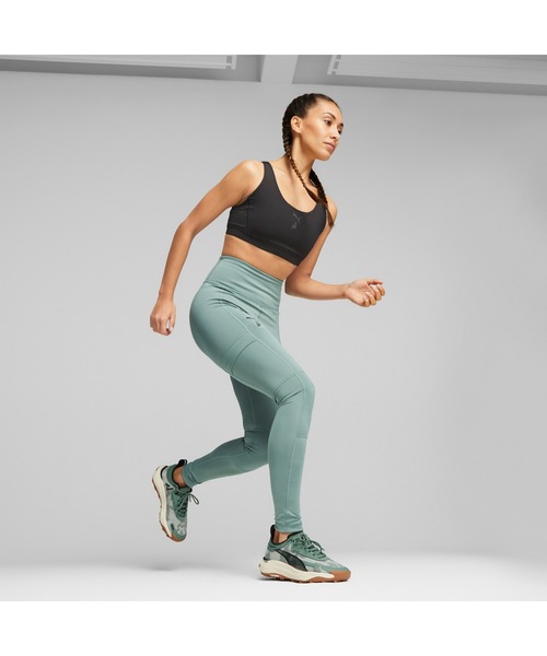 「PUMA」 ローカットスニーカー 22.0cm グリーン レディース_画像6