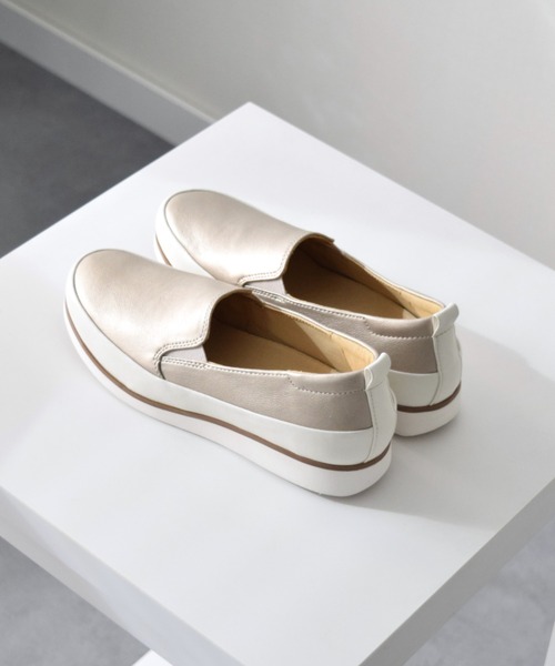 「Bussola」 スリッポン 35 アイボリー レディース_画像9