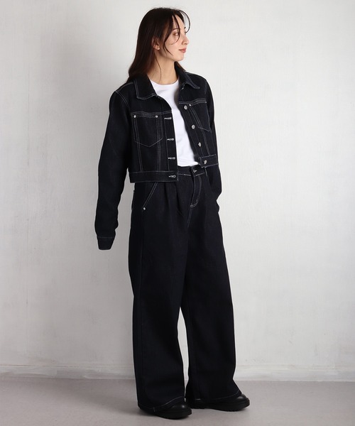 WESTSEA（ウエストシー） セットアップ ショート丈 デニムジャケット