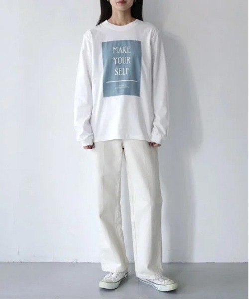 「PREFERIR」 「vingtrois」長袖カットソー MEDIUM ブラウン レディース_画像6