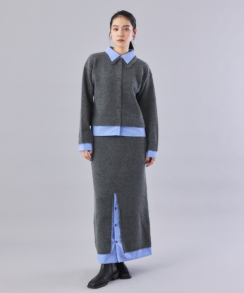 Muscat セットアップ 「上下セット」レイヤードライク ニット