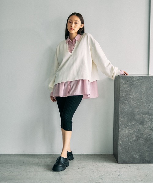 LEPSIM（レプシィム） tシャツ 深スリットプルオーバー 639513