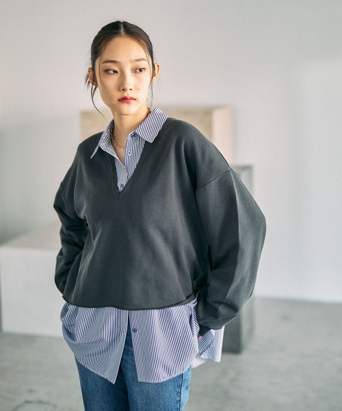 LEPSIM（レプシィム） tシャツ 深スリットプルオーバー 639513