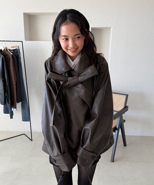 MUHET（ミュエータ） トレンチコート コート belted short trench