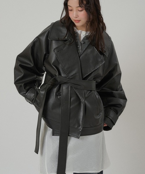 MUHET（ミュエータ） トレンチコート コート belted short trench