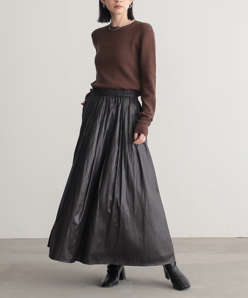 「for/c」 フレアスカート M ブラウン レディース_画像5