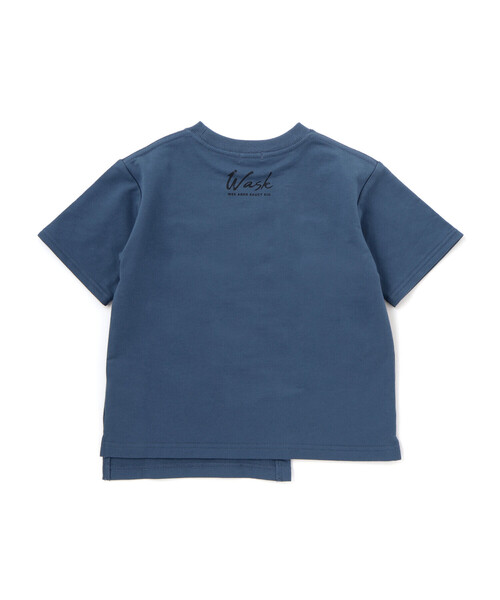 WASK（ワスク） tシャツ アシンメトリー重ね着風BIGミニ裏毛＆ロングT