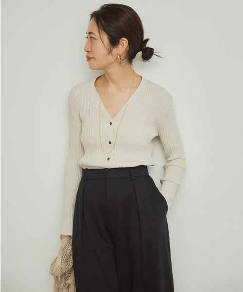 VERMEIL par iena（ヴェルメイユパーイエナ） カーディガン イタリア糸