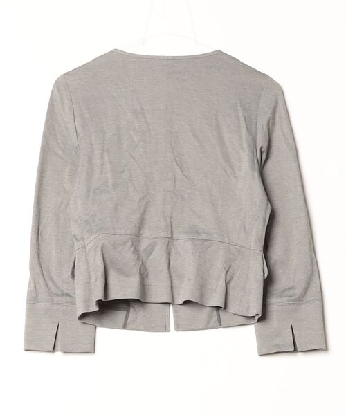 「7-ID concept.」 ノーカラージャケット 36 グレー レディース_画像2