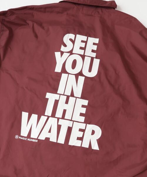 「MAGIC NUMBER」 コーチジャケット MEDIUM バーガンディー メンズ_画像3