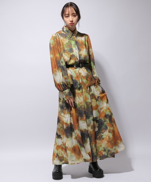 「HARE」 フレアスカート FREE イエロー系その他 レディース_画像3