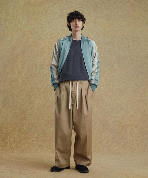 「ADAM ET ROPE'」 スカジャン M ミント メンズの画像