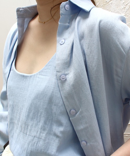 「MODE ROBE」 長袖シャツ FREE ベージュ レディース_画像4