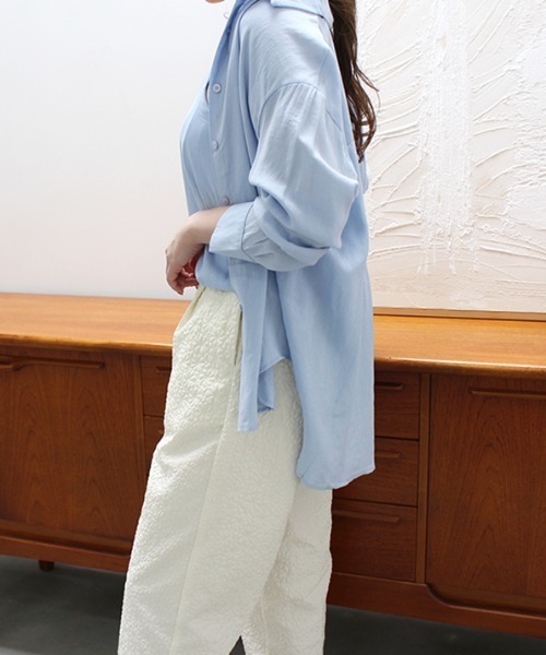 「MODE ROBE」 長袖シャツ FREE ベージュ レディース_画像9