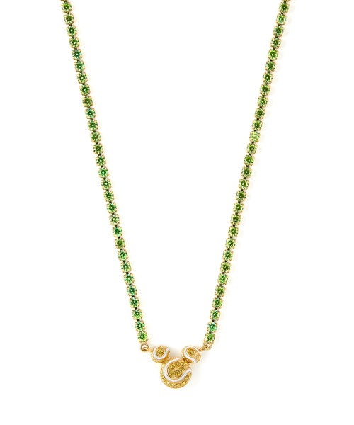 「FOSSIL」 ネックレス FREE グリーン レディース