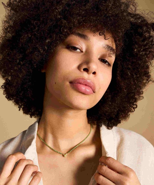 「FOSSIL」 ネックレス FREE グリーン レディース