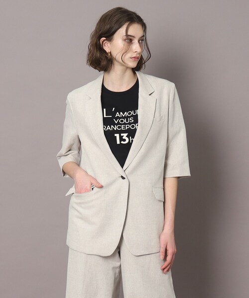 「DRESSTERIOR」 テーラードジャケット 36 ネイビー レディースの画像