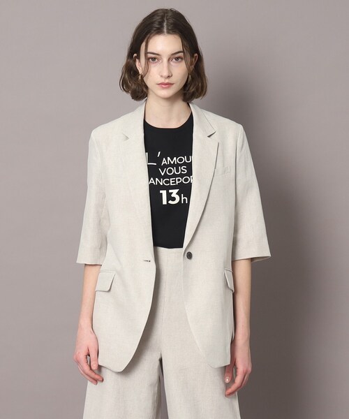 「DRESSTERIOR」 テーラードジャケット 36 ネイビー レディースの画像