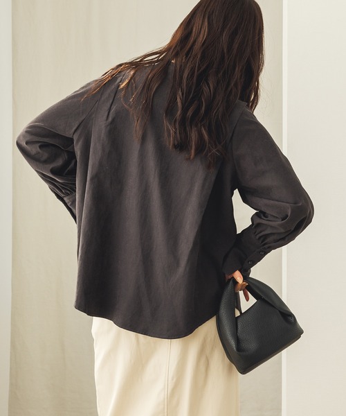 「hunch」 長袖ブラウス FREE ブルー レディース_画像4