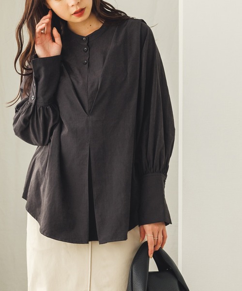 「hunch」 長袖ブラウス FREE ブルー レディース_画像5